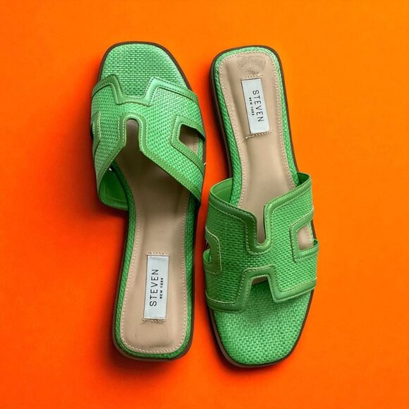 STEVEN STEVE MADDEN Green Sandals Size 9.5 NEW NWOB - Picture 1 of 7